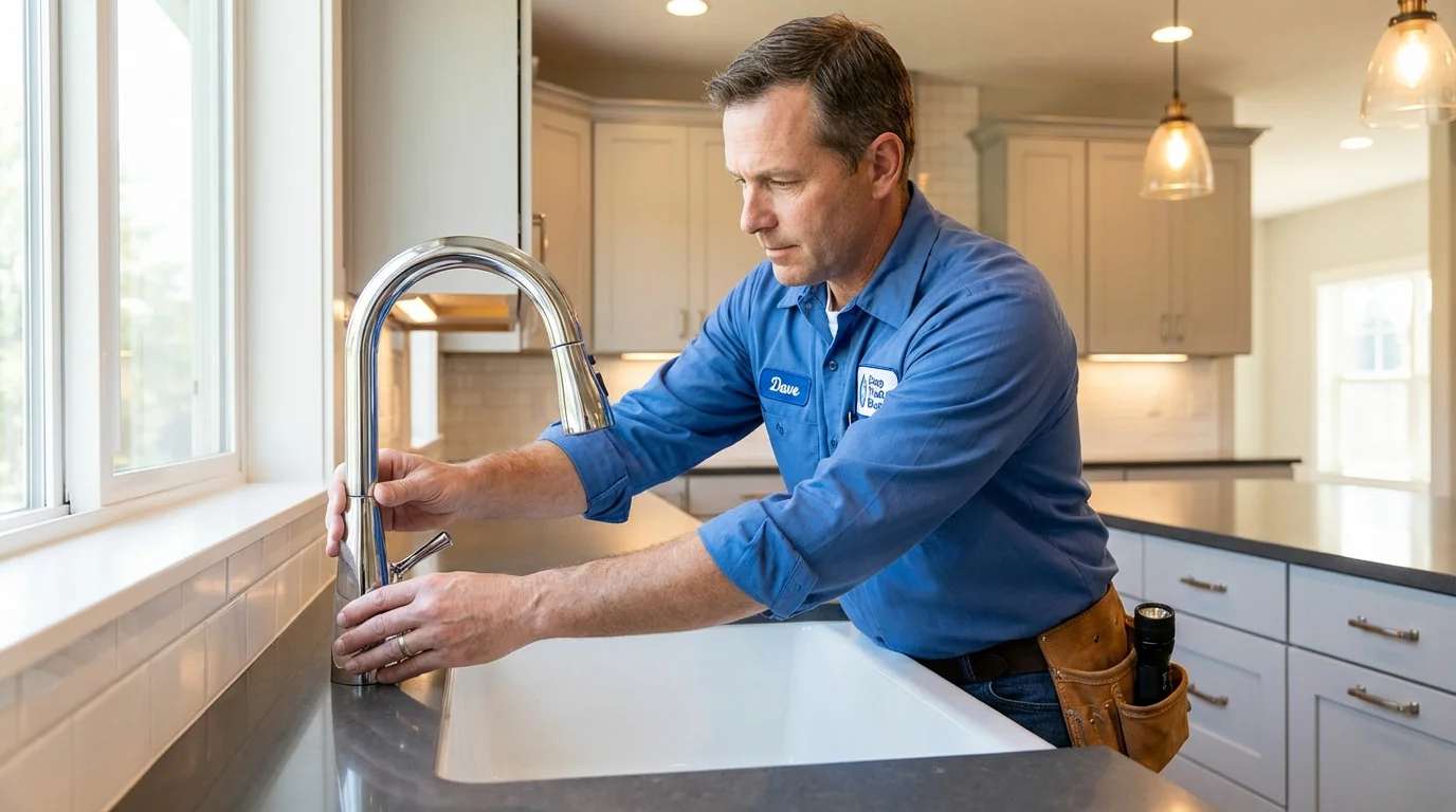 Kitchen faucet installation by Johns Plumbing LLC in Rowlett